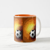 サッカー ツートーンマグカップ (正面右)