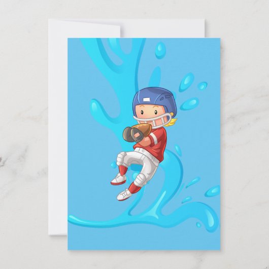 "サッカー"テーマボーイズ誕生日招待状 招待状 (裏面)