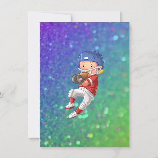 "サッカー"テーマボーイズ誕生日招待状 招待状 (裏面)