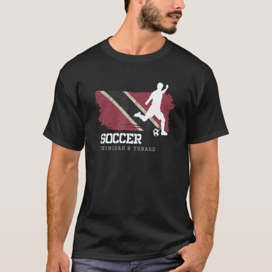 サッカー・トリニダード・トバゴ国旗のサッカーチームサッカー Tシャツ (正面)
