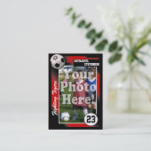 サッカー トレーディング カード, 赤 Lg 名刺サイズ 名刺 (スタンド正面)