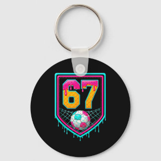 サッカー ドリップ ナンバー67 サッカー選手 キーホルダー