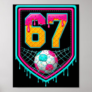サッカー ドリップ ナンバー67 サッカー選手 ポスター