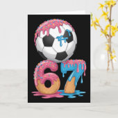 サッカー ドリップ ナンバー 67少年サッカー選手 67 _1 カード (黄色い花)