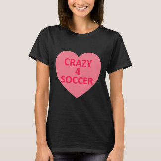 サッカー - ハート ラブ バレンタインデー 名入れ カスタム Tシャツ