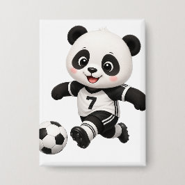 サッカー パンダ ボタン 缶バッジ