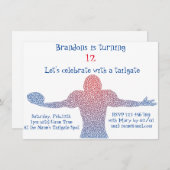 サッカー パーティー ご招待 招待状 (正面/裏面)