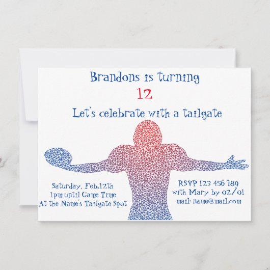 サッカー パーティー ご招待 招待状 (正面)