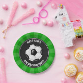 サッカー パーティー ケーキ皿 名入れ ペーパープレート (パーティー)