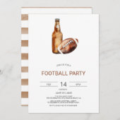 サッカー パーティー 招待状、ビッグゲーム インビテーション (正面/裏面)