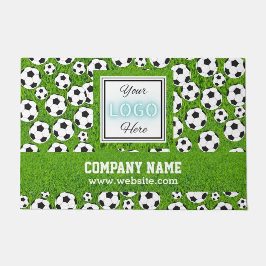 サッカー&ビジネスロゴ ドアマット (正面)
