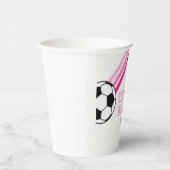 サッカー　ピンクストライプ　キックオフ　バースデー 紙コップ (右)