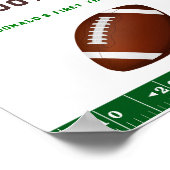 サッカー ファーストイヤー ダウン 1歳の誕生日 写真 ポスター (角)