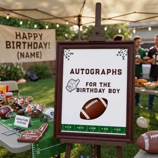 サッカー ファーストイヤー ダウン 1歳の誕生日 写真 ポスター