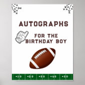サッカー ファーストイヤー ダウン 1歳の誕生日 写真 ポスター (正面)