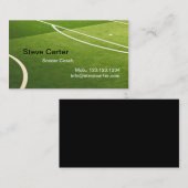 サッカー、フットボールのコーチまたはプレーヤーの芝生カード 名刺 (正面/裏面)