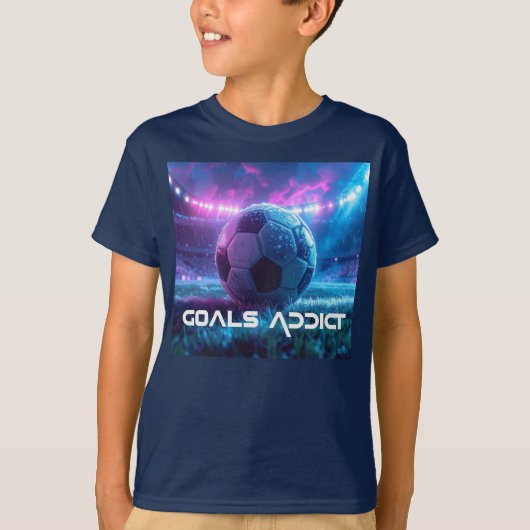 サッカー - フットボール - ゴール Tシャツ (正面)