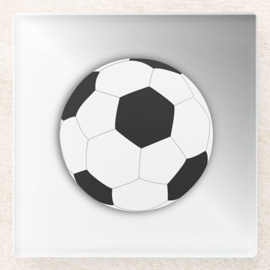 サッカー フットボール スポーツ ガラスコースター (正面)