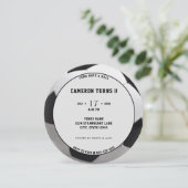 サッカー・フットボール スポーツ 1歳 誕生日パーティー 招待状 (スタンド正面)