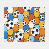 サッカー フットボール フリースブランケット (正面(横))
