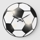 サッカー フットボール ボール スポーツ ラージ壁時計 (正面)