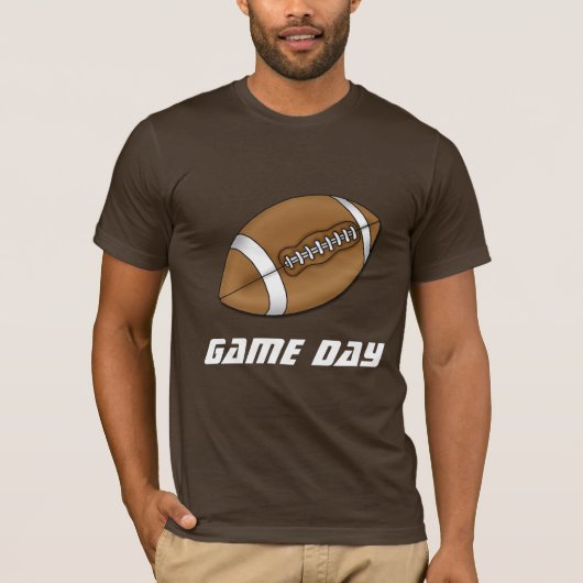 サッカー：ブラウンゲームデイシャツ Tシャツ (正面)