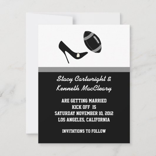 サッカー ブラック ウェディング セーブ・ザ・デート 発表 (正面)
