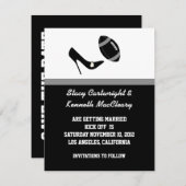 サッカー ブラック ウェディング セーブ・ザ・デート 発表 (正面/裏面)