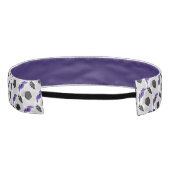 サッカー⚽ブラック、パープル、ホワイト アスレチックヘッドバンド (裏面)