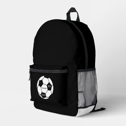 サッカー プリントバックパック (裏面右端)