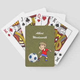 サッカー - プレイヤー画像とボール - パーソナライズ トランプ