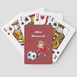 サッカー - プレイヤー画像とボール - パーソナライズ トランプ
