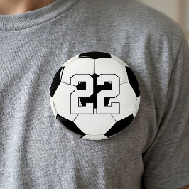 サッカー プレーヤー カスタム ジャージ ナンバー/テキスト スポーツ ファン 缶バッジ