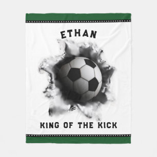 サッカー プレーヤー フリースブランケット