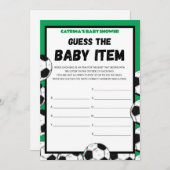 サッカー ベビーシャワー ゲーム, フットボール - 編集可能な名前, 招待状 (正面/裏面)