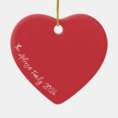 サッカー – ホームはハートが手である セラミックオーナメント (裏面)