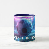 サッカー - ボールは丸い - フットボール マグカップ (中央)