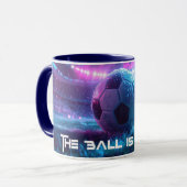 サッカー - ボールは丸い - フットボール マグカップ (正面左)