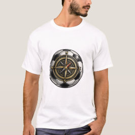 サッカー ボール コンパス | フットボール アドベンチャー Tシャツ