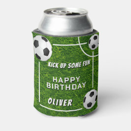 サッカー ボール フットボール 芝 スポーツ 誕生日 缶クーラー