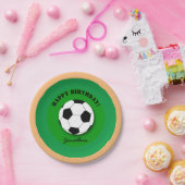 サッカー ボール & フットボール 誕生日 願い事 (パーティー) ペーパープレート (パーティー)