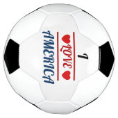 サッカー ボール - I Love America (回転)