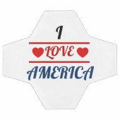 サッカー ボール - I Love America (フラット)