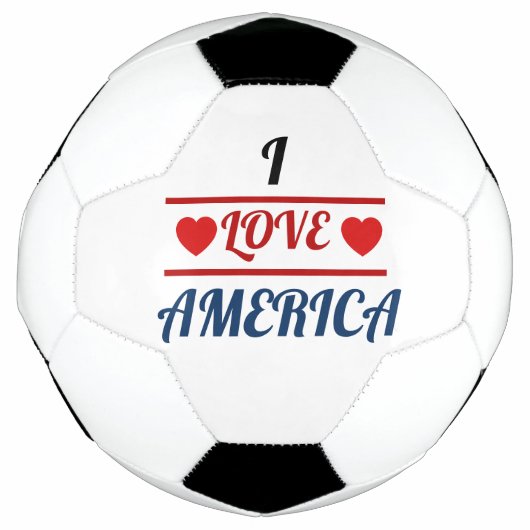 サッカー ボール - I Love America (正面)