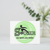 サッカー・マイ・スポーツTシャツと贈り物 ポストカード (スタンド正面)