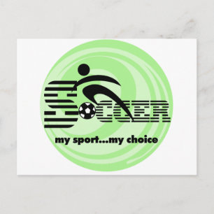サッカー・マイ・スポーツTシャツと贈り物 ポストカード