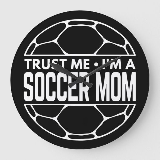 サッカー・ママですから信じてください ラージ壁時計 (正面)