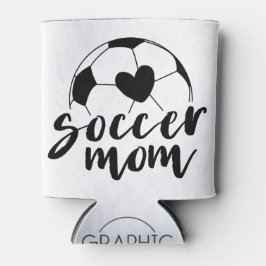 サッカー・ママのハートボール 缶クーラー