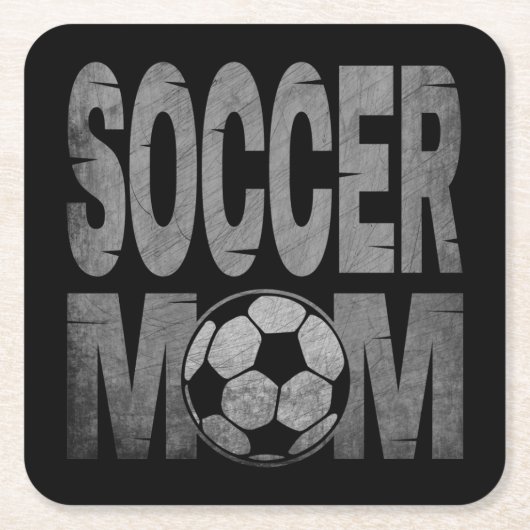 サッカー・ママ スクエアペーパーコースター (正面)