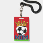 サッカー・ママ・バッジ バッジ (正面（ネックストラップ付）)